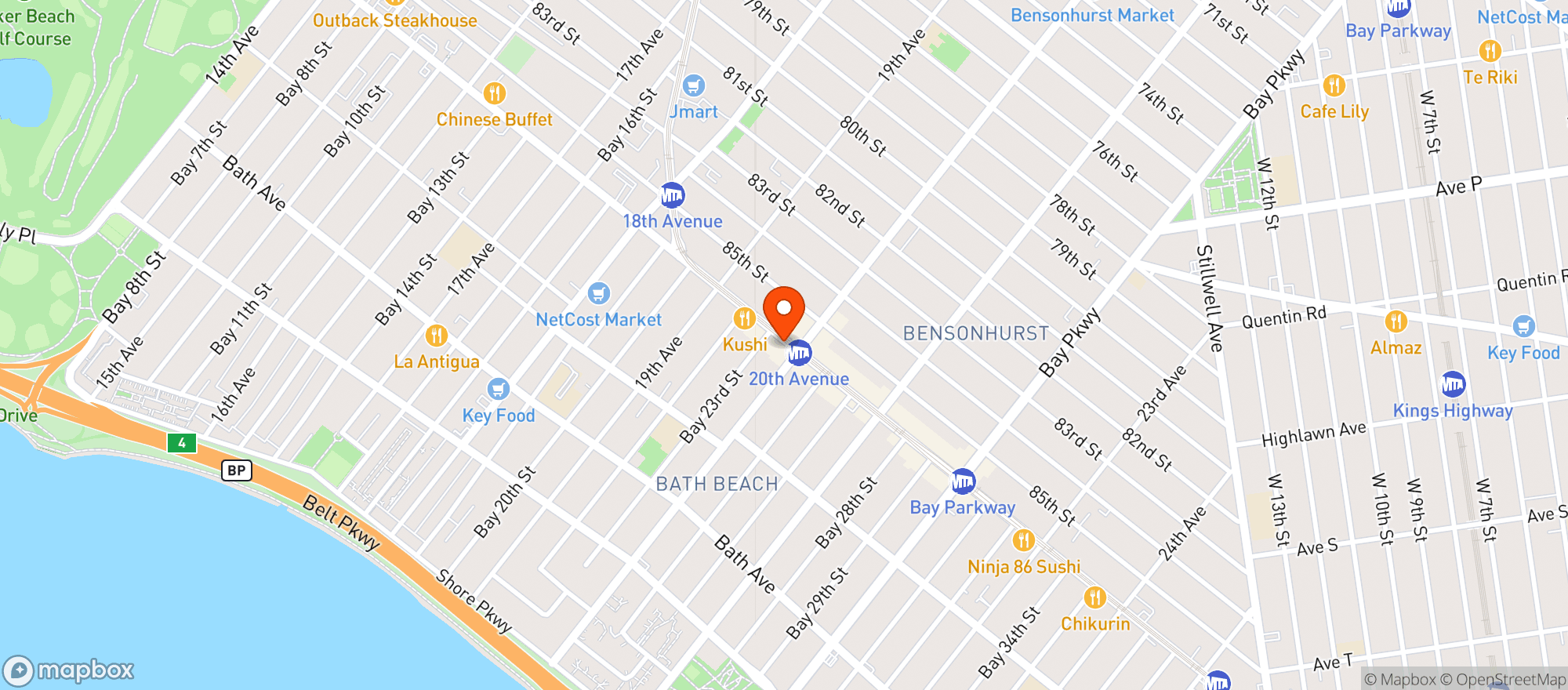 Map showing Food Universe Marketplace