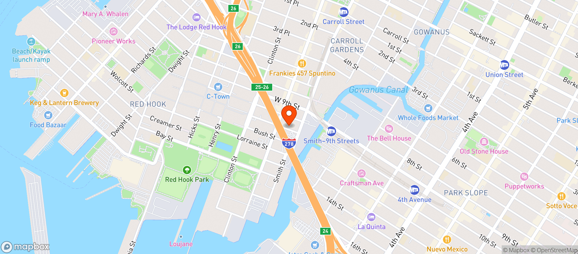 Map showing Other Half Brewing