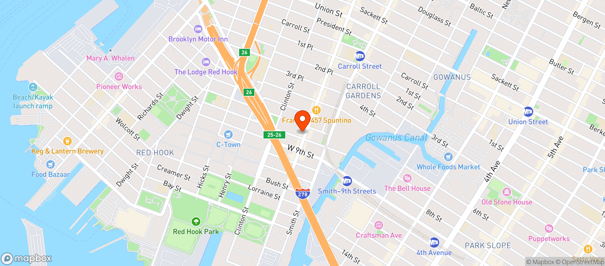 Map showing Travel Bar