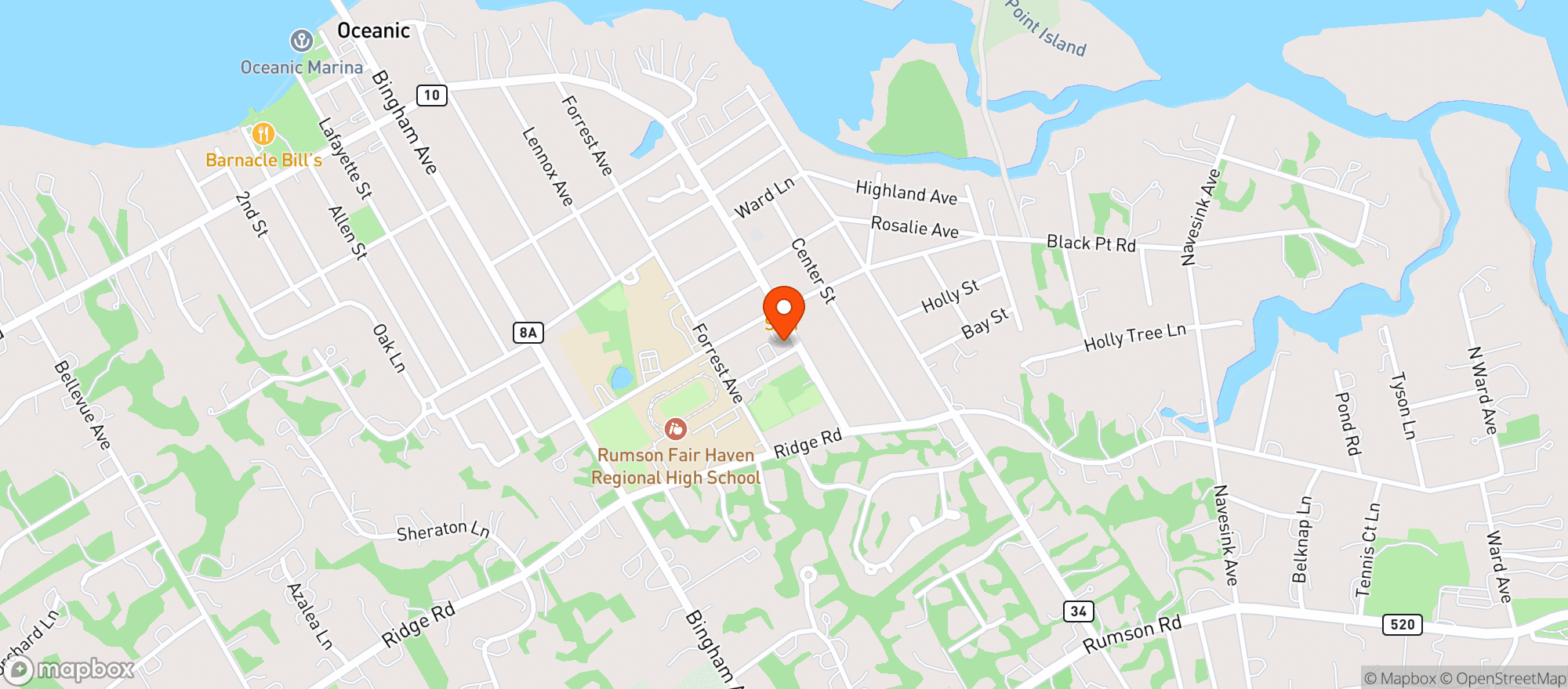 Map showing Vals Tavern