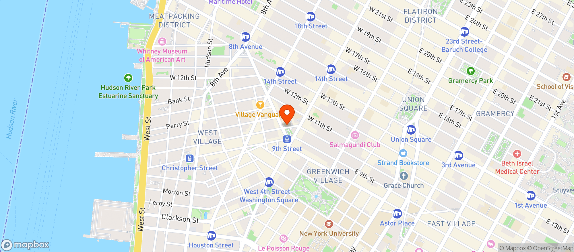 Map showing The Happiest Hour