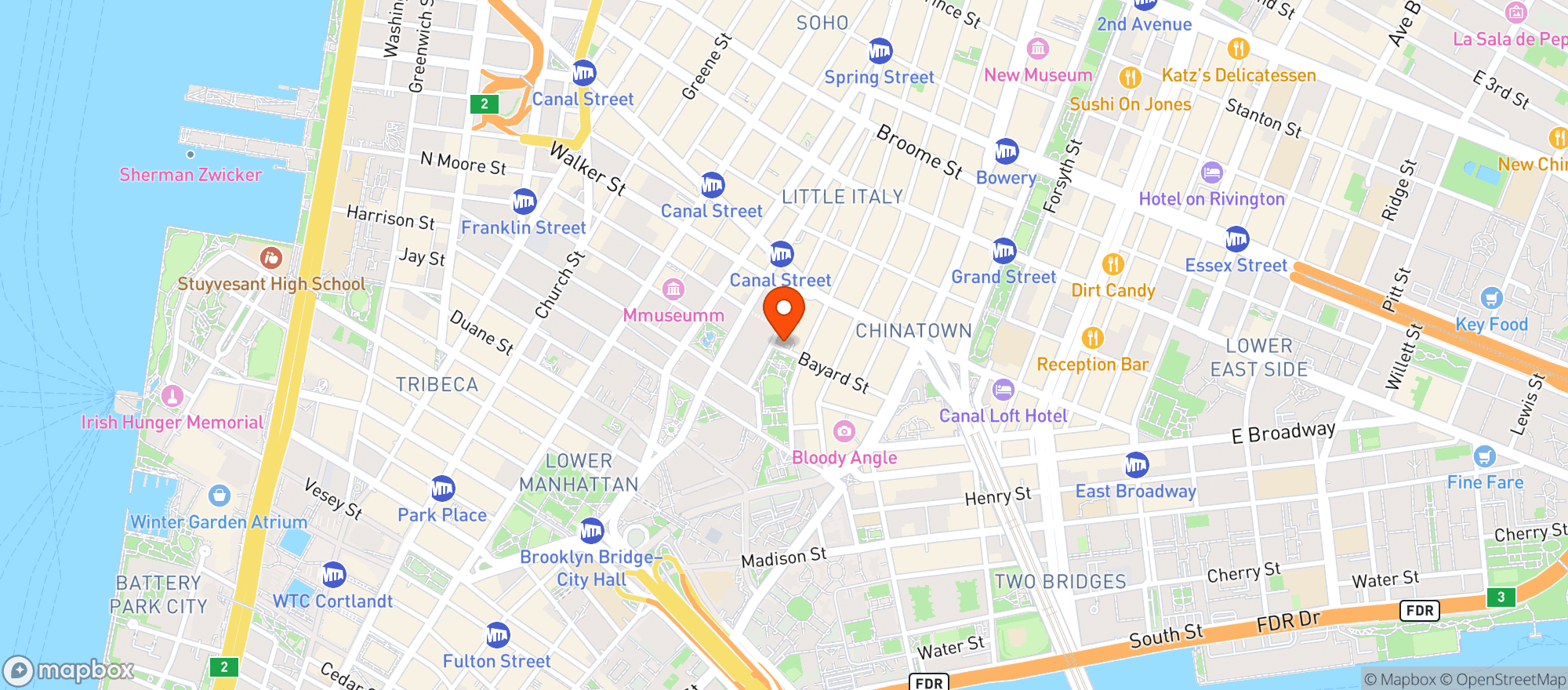 Map showing Dr Clark