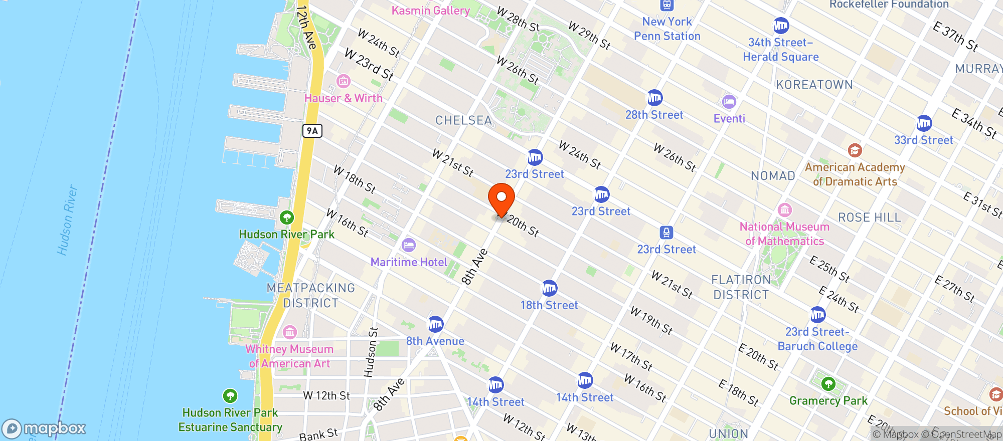 Map showing Jeannies Delicatessen
