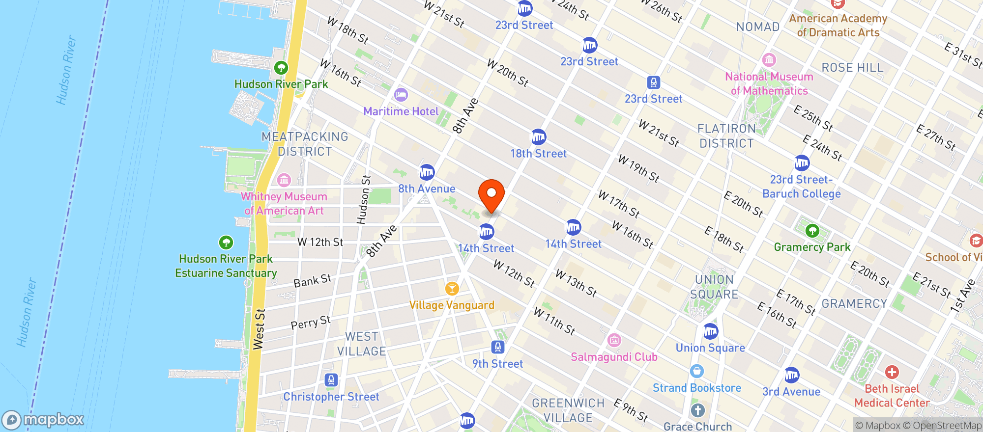 Map showing Elm Health