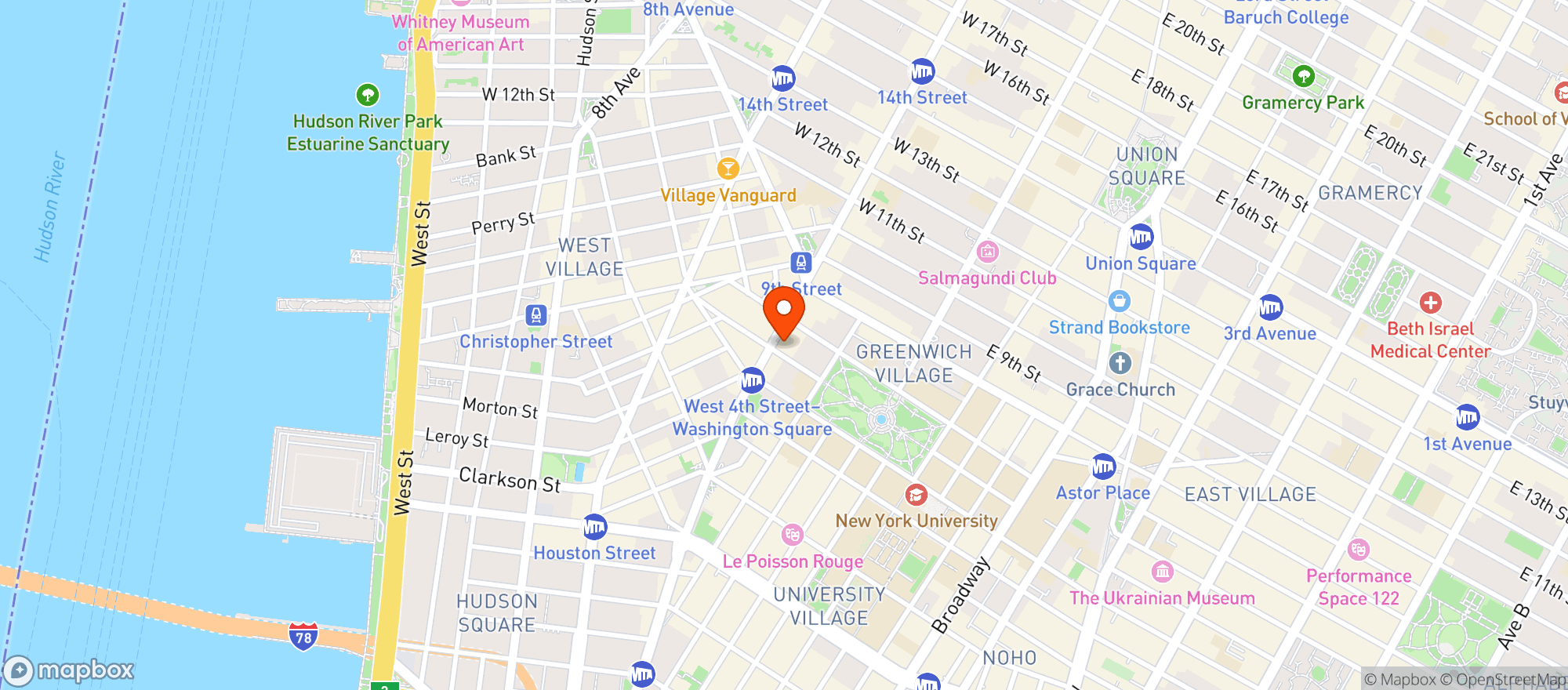 Map showing West 4Th Marketplace