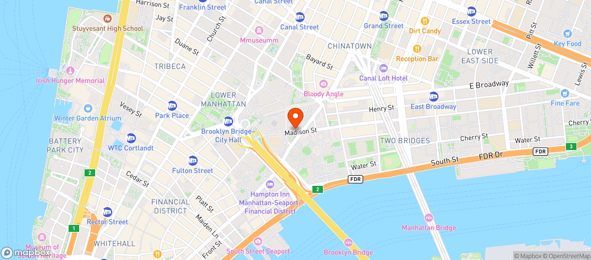 Map showing Met Fresh