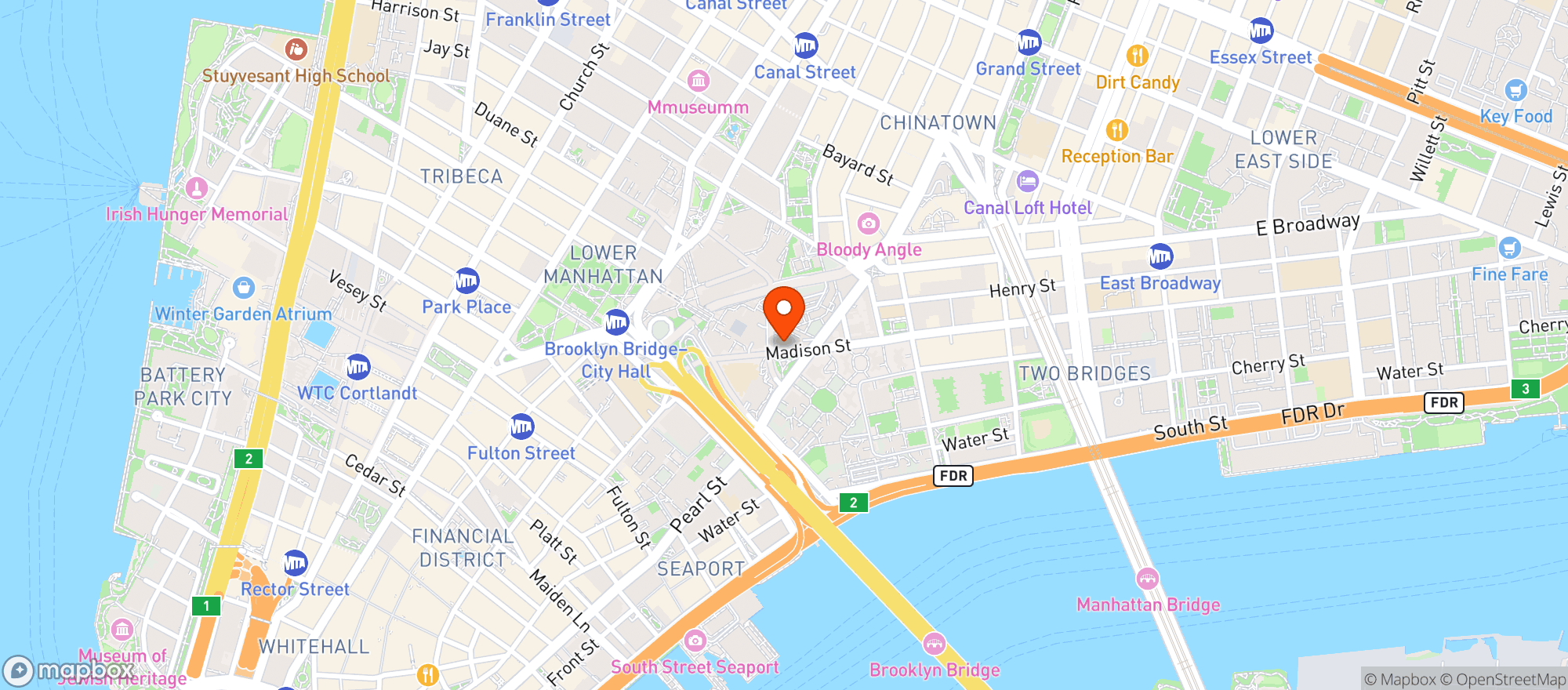 Map showing Debs Catering