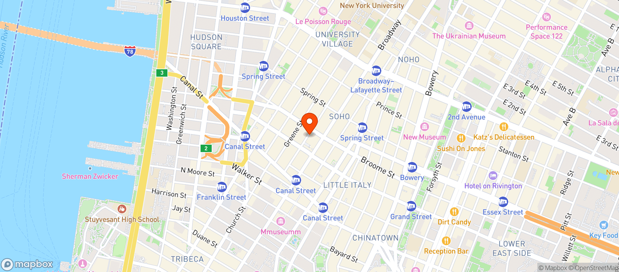 Map showing Bibliotheque