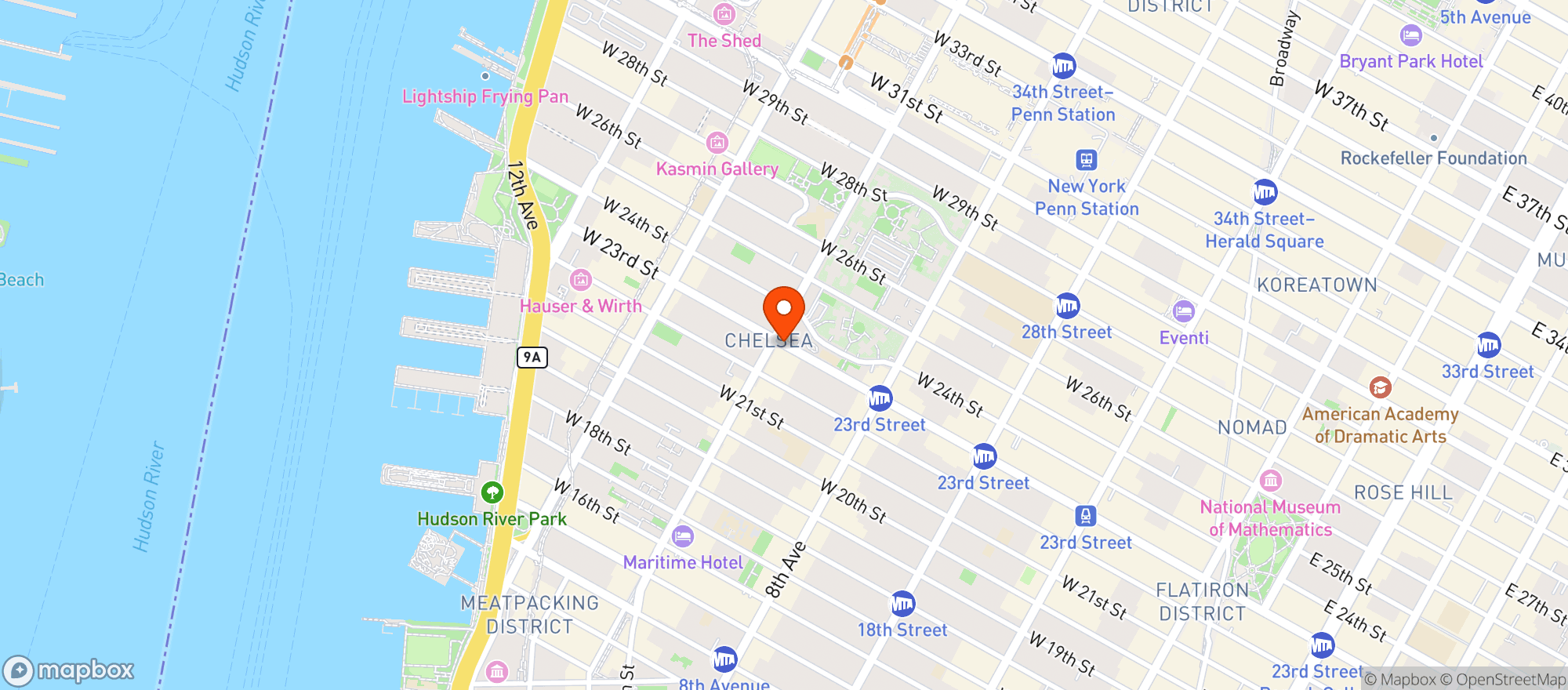 Map showing Nature Valley Market
