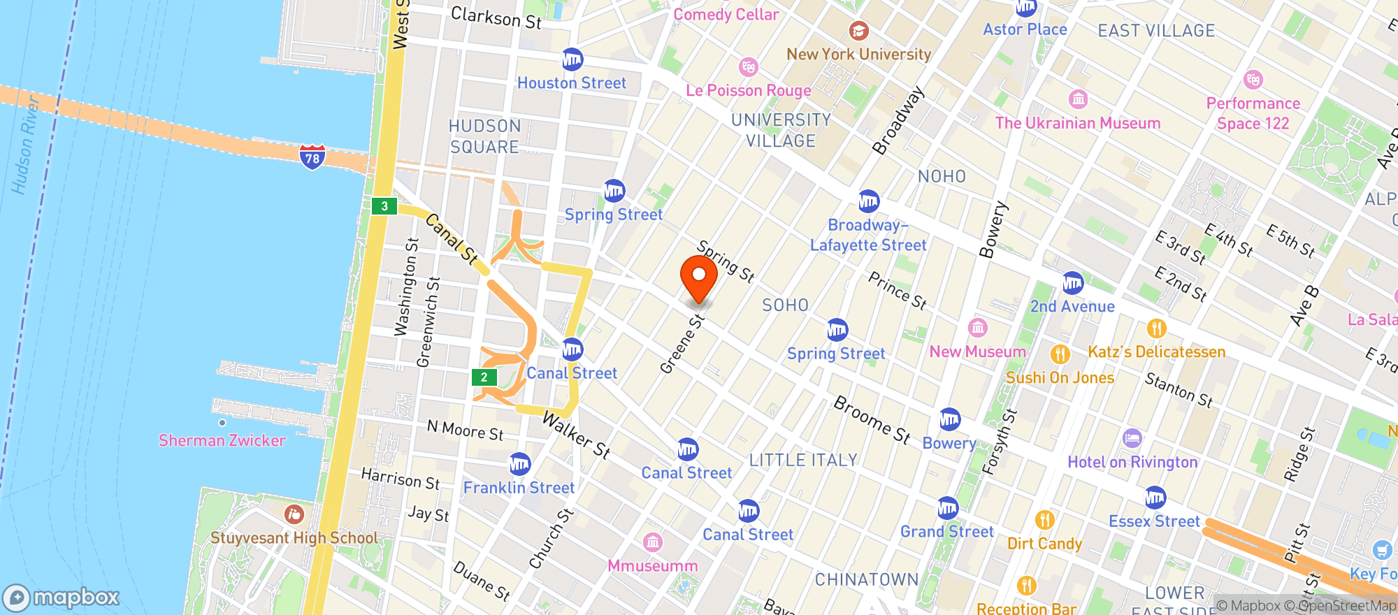 Map showing Francesco Soho