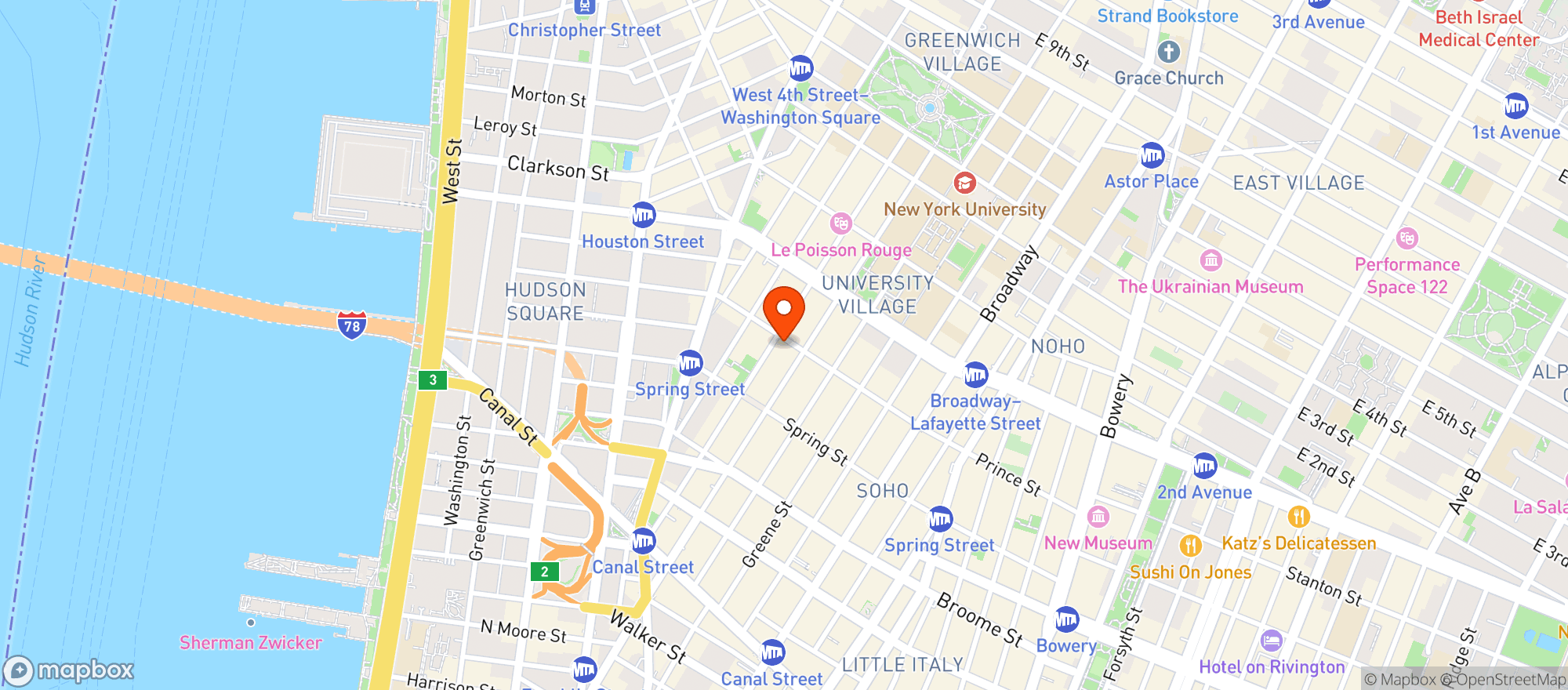 Map showing Milady’s