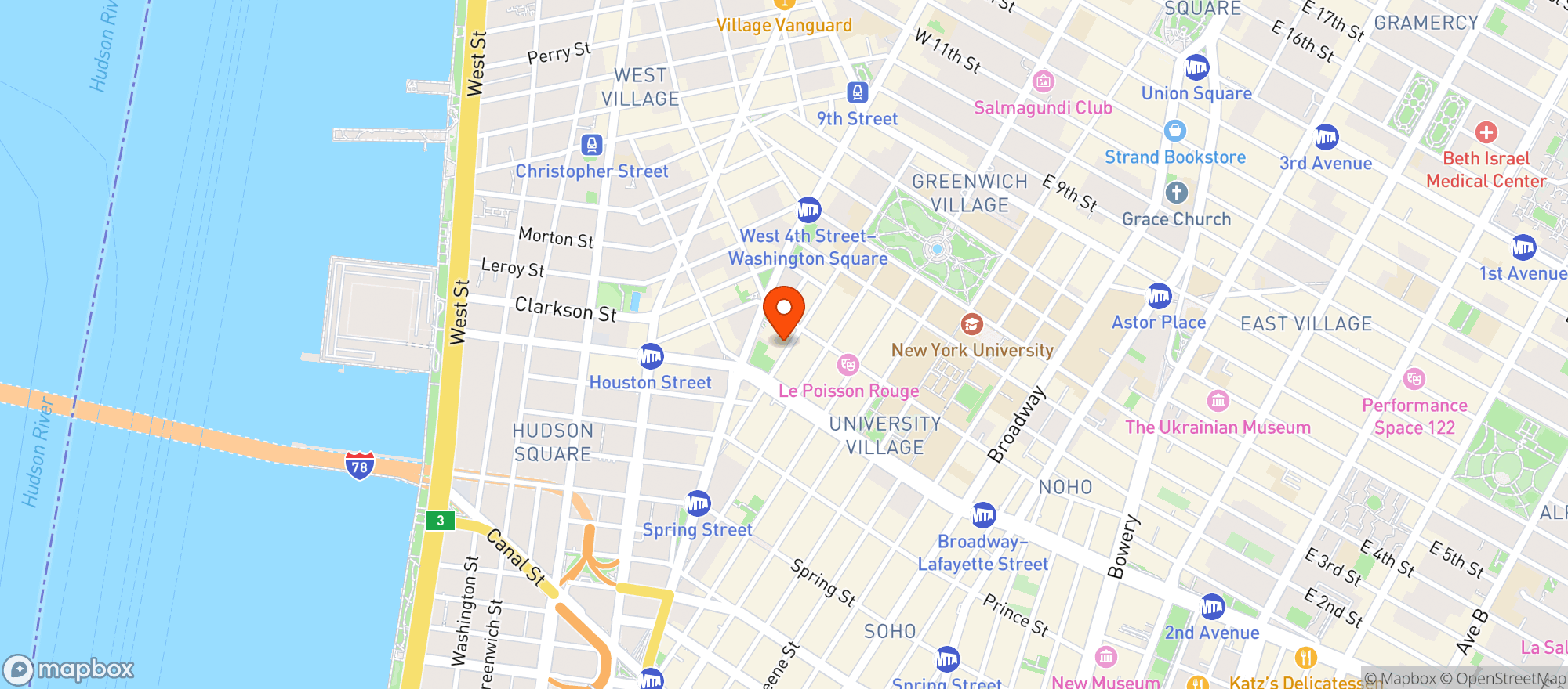 Map showing Dante