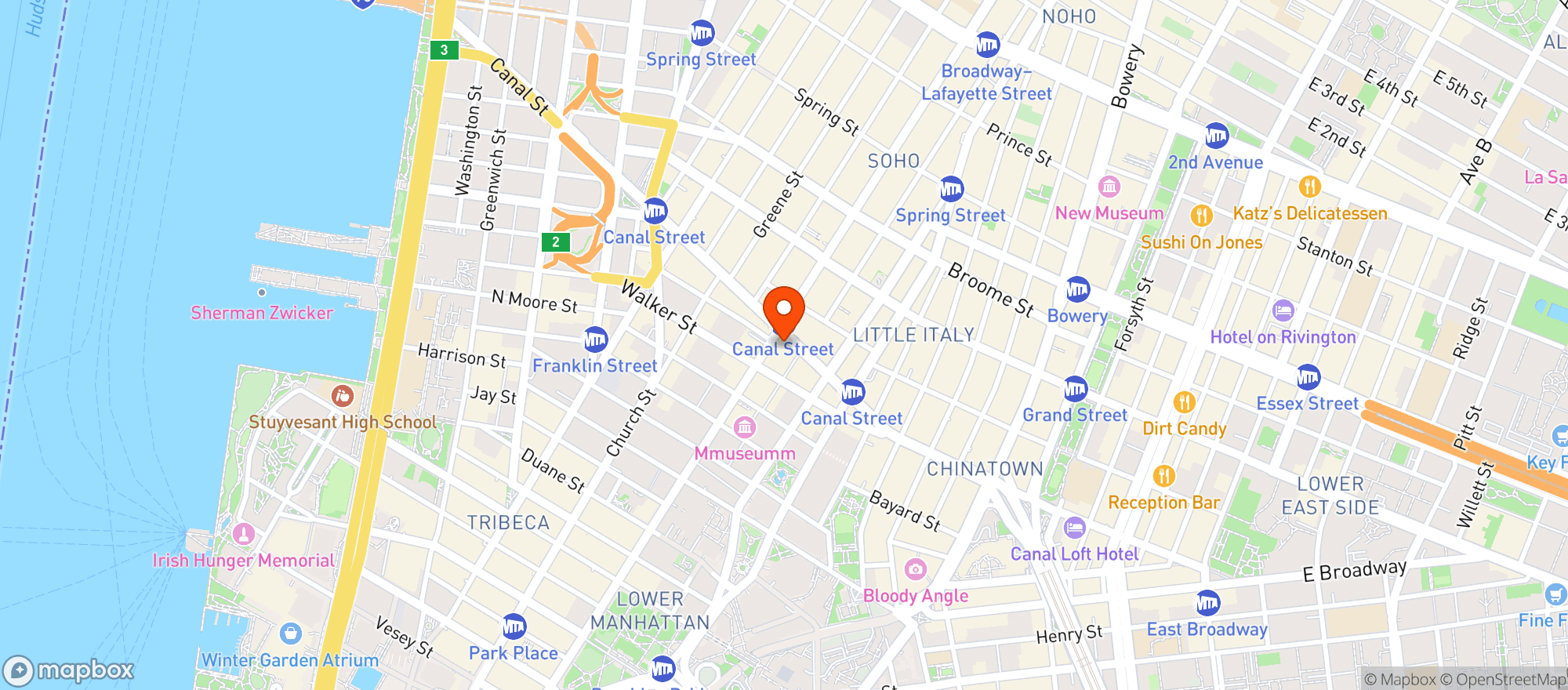 Map showing Cafe Cannal