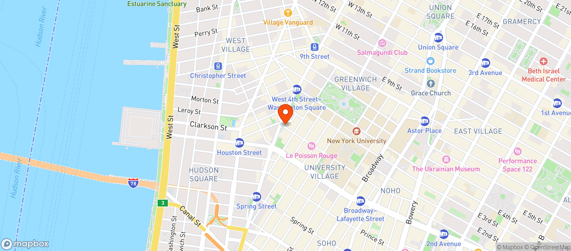Map showing Pop Up Grocer