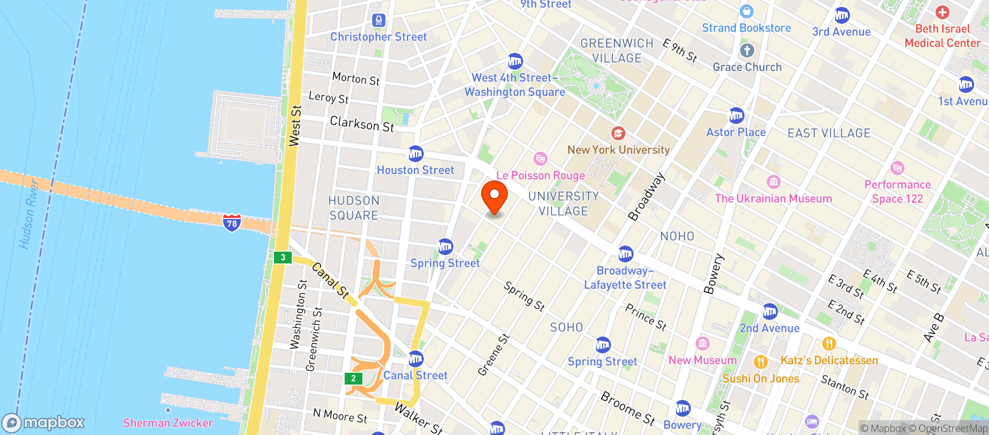 Map showing Revelie Luncheonette