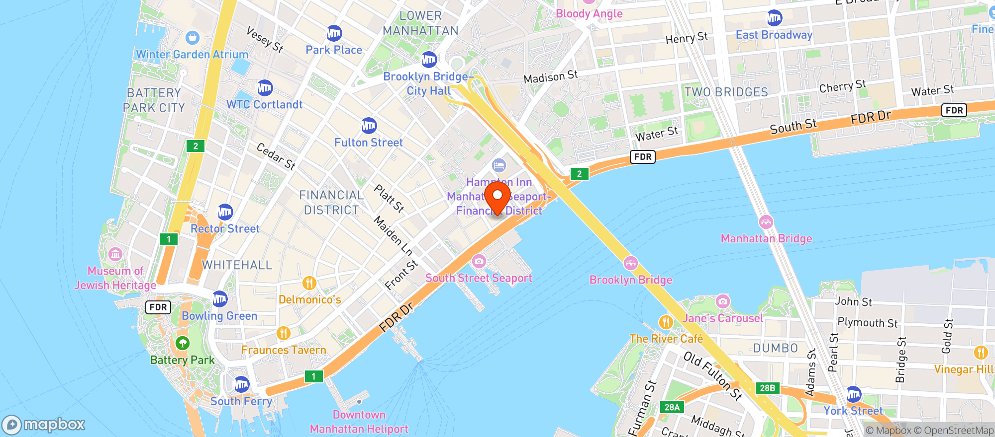 Map showing Malibu Farm Seaport District