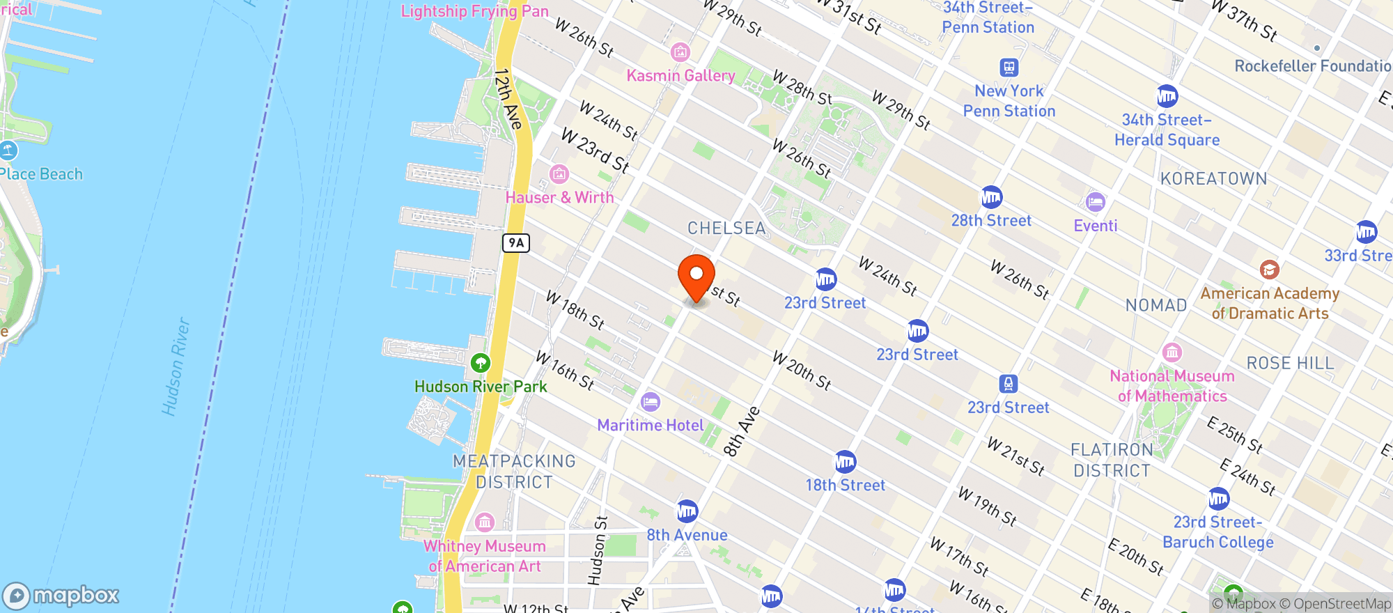 Map showing Milk And Hops - Chelsea