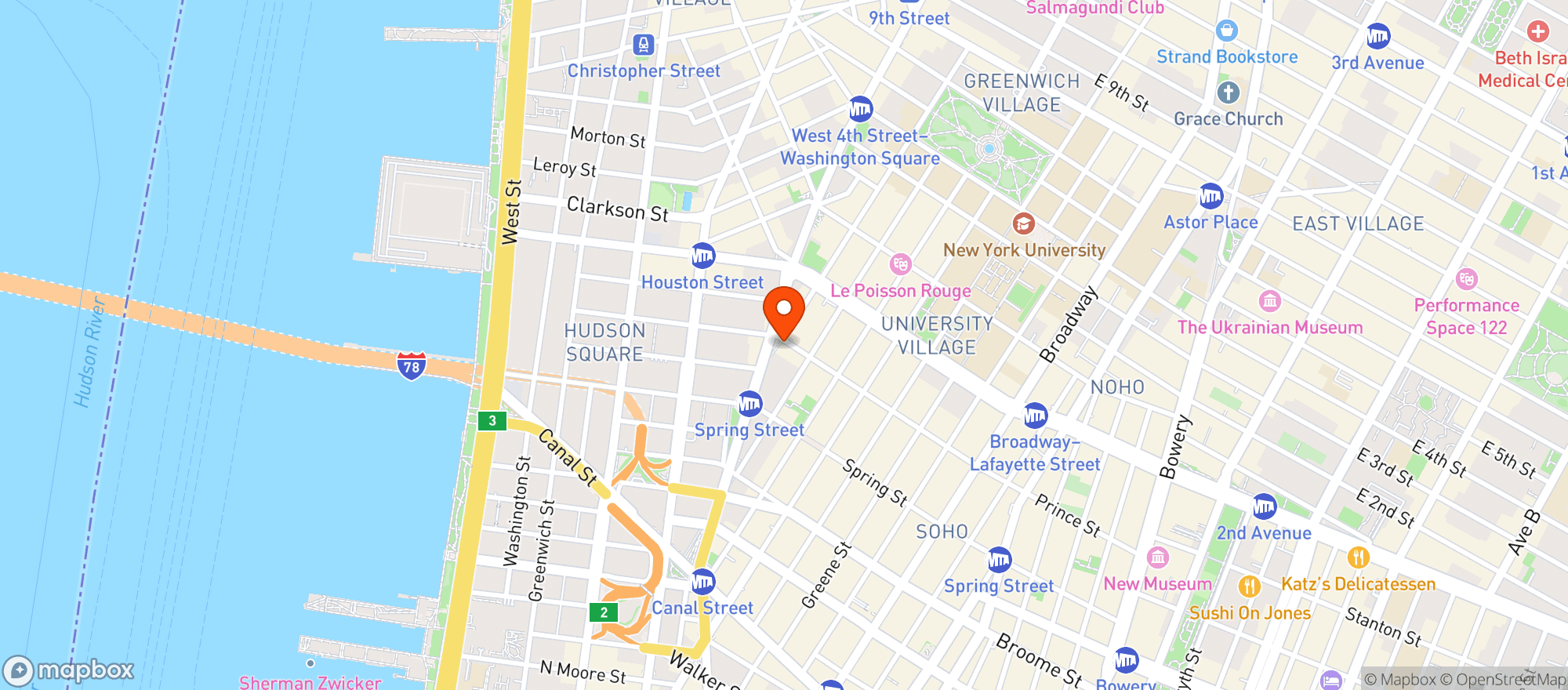 Map showing Market On Prince