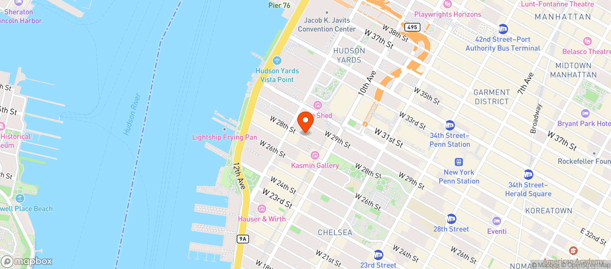 Map showing Chelsea Industrial