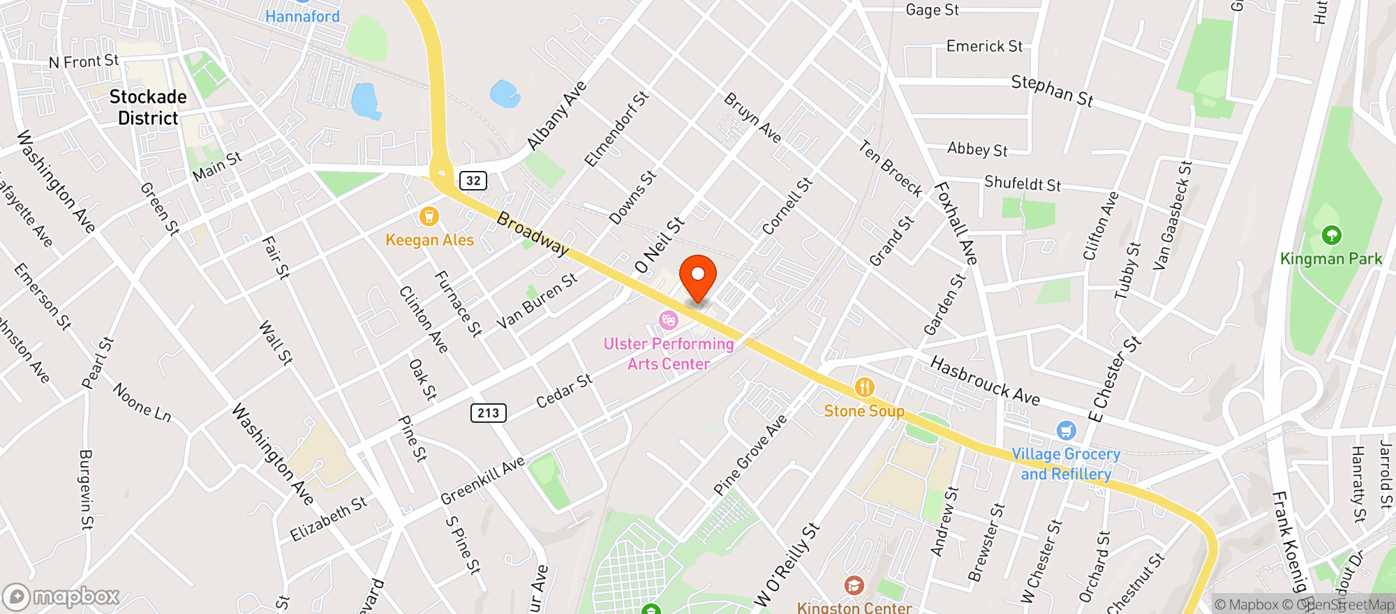 Map showing TUBBYS