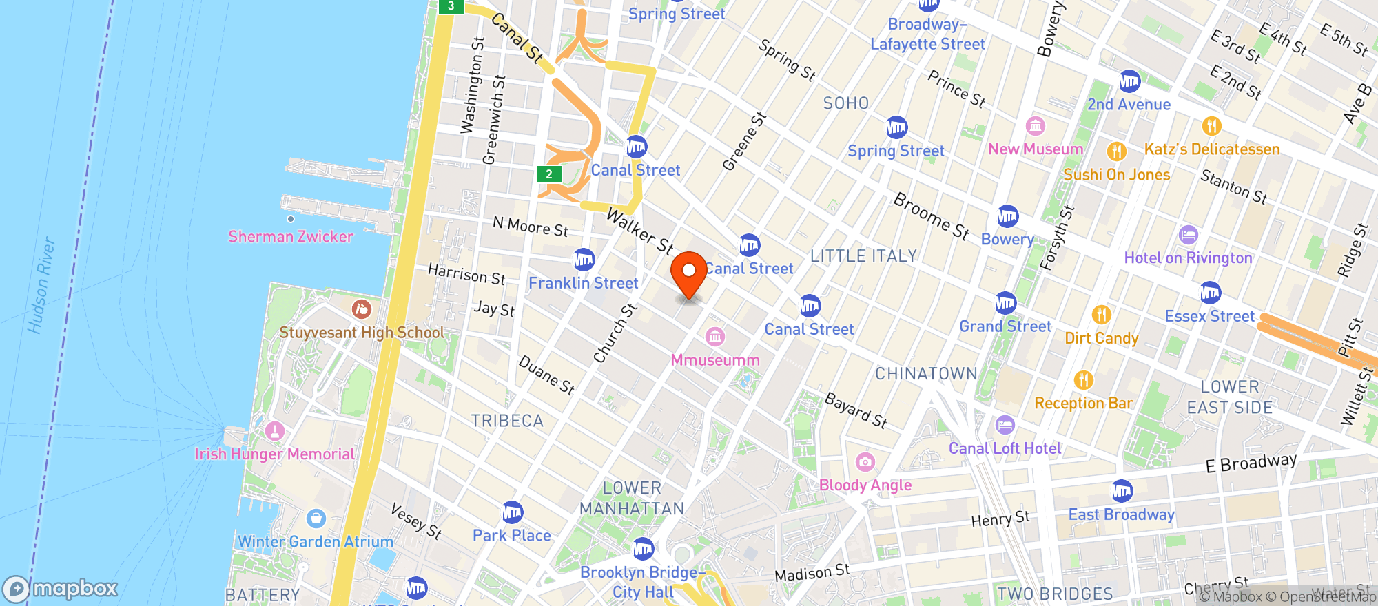 Map showing Tower Research Capital Roof