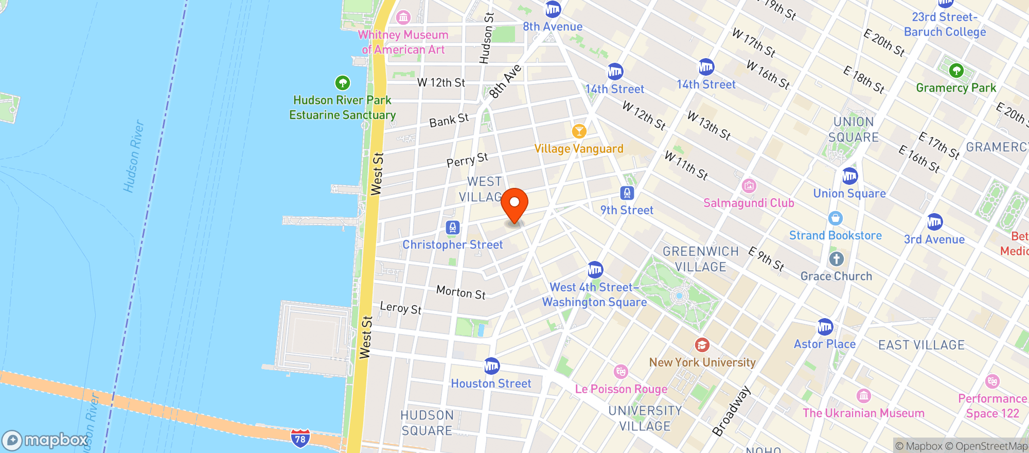 Map showing Angel's Share