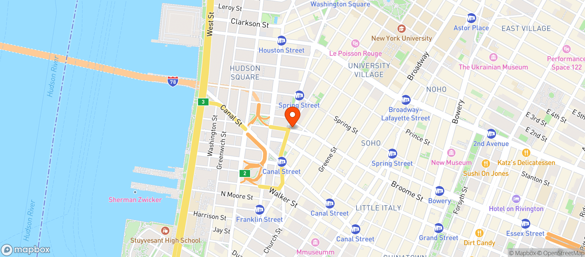 Map showing Lupes East L A Kitchen