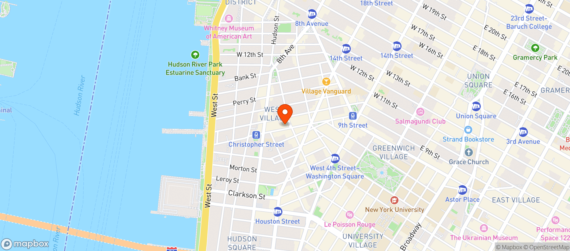 Map showing Boisson - West Village