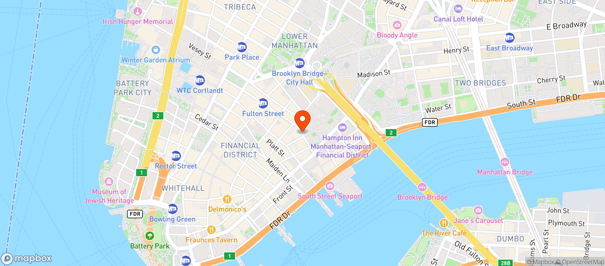 Map showing 55 Fulton Market