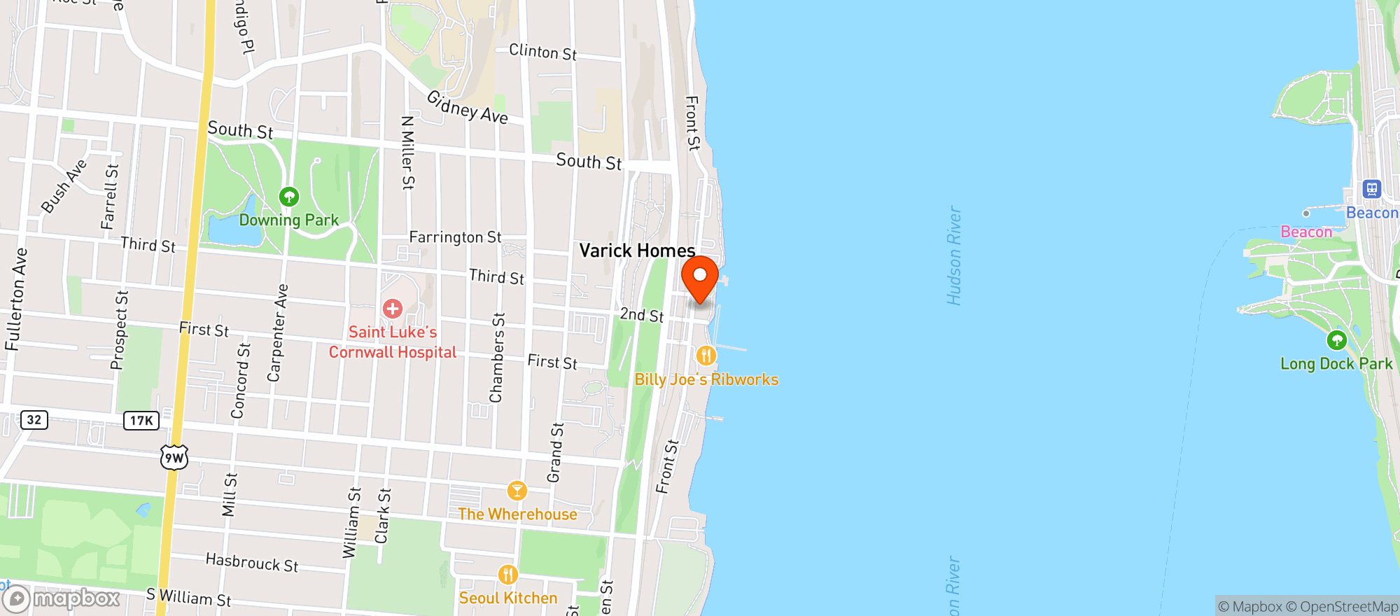 Map showing Captain Jakes