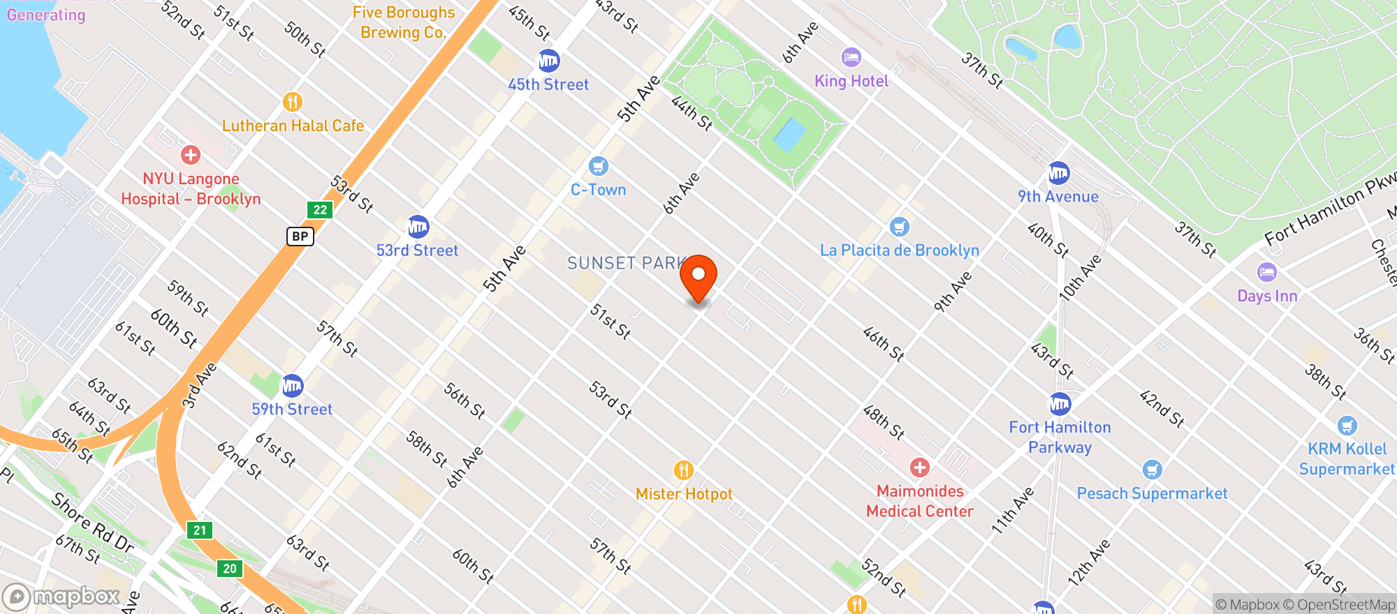 Map showing Lopez Deli & Grocery