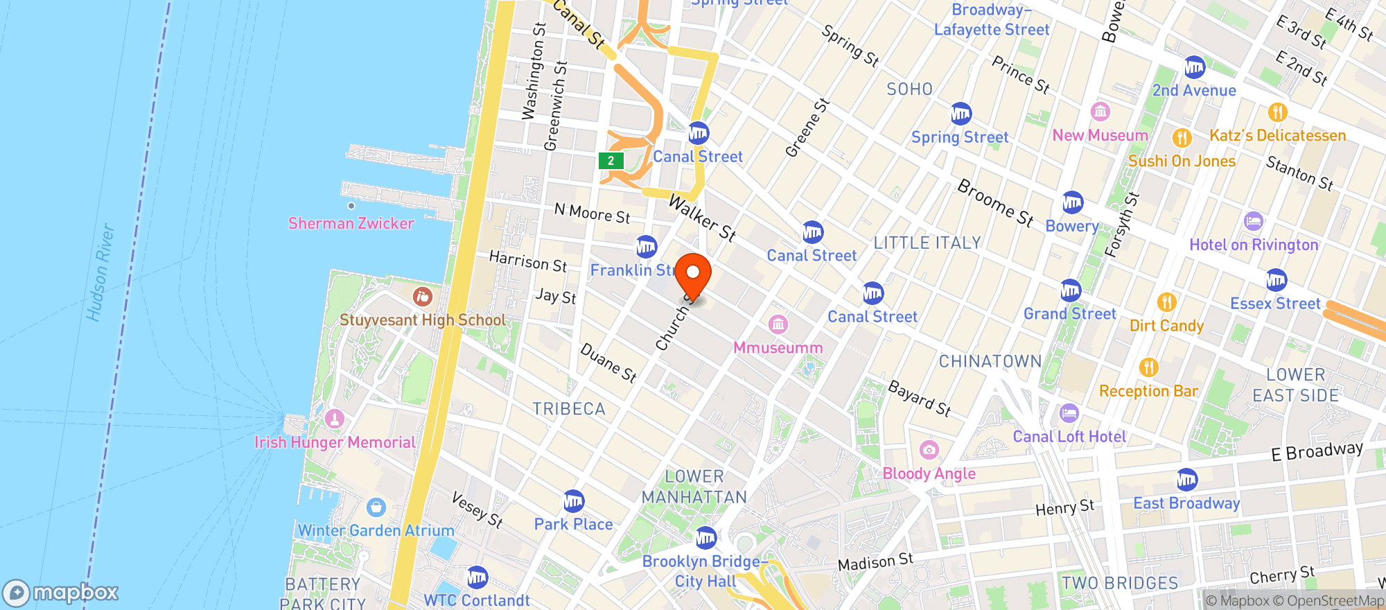 Map showing Two Hands