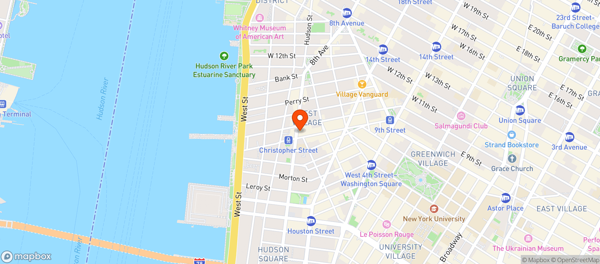 Map showing Employees Only LLC