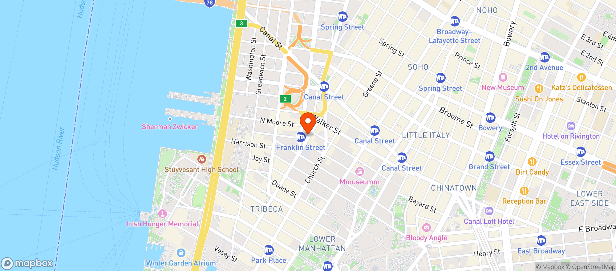 Map showing Stafili Wine Cafe West Broadway