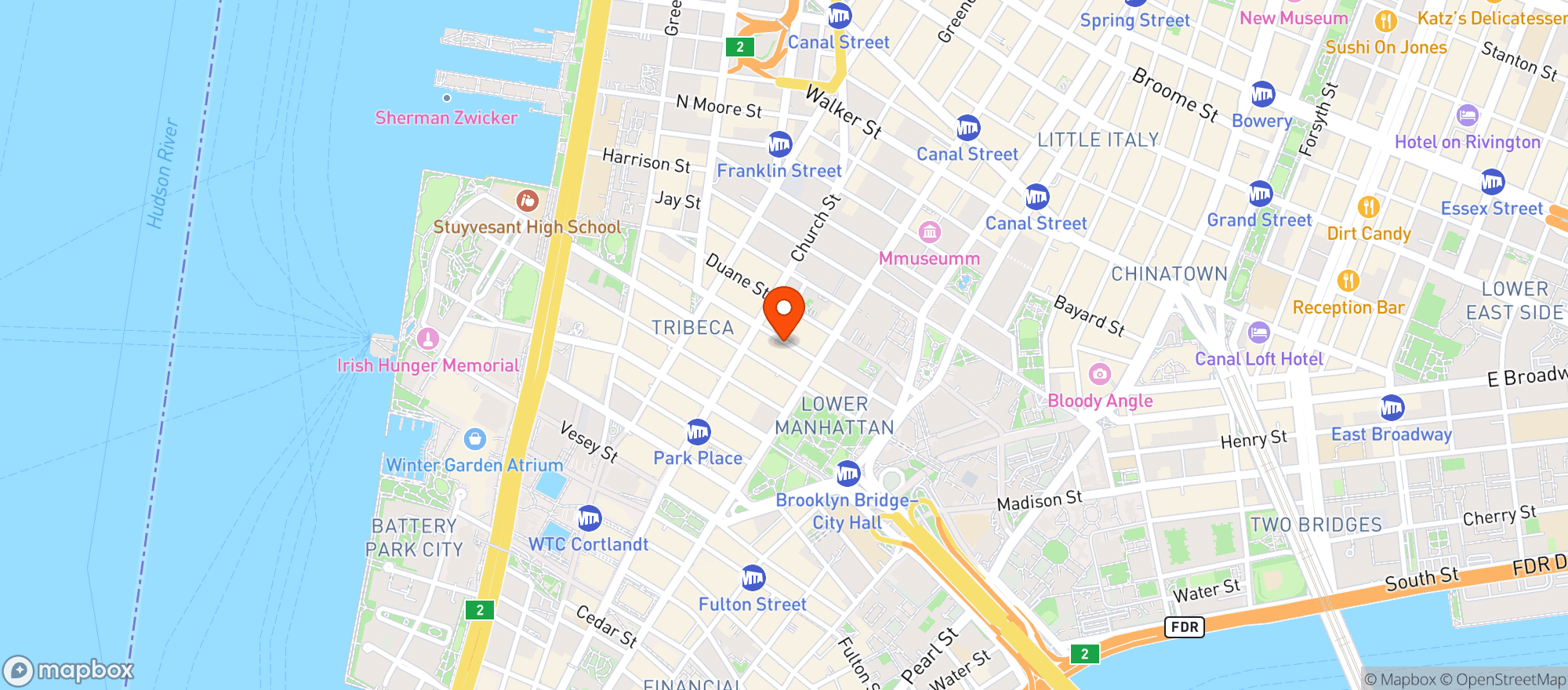 Map showing Tre Sorelle