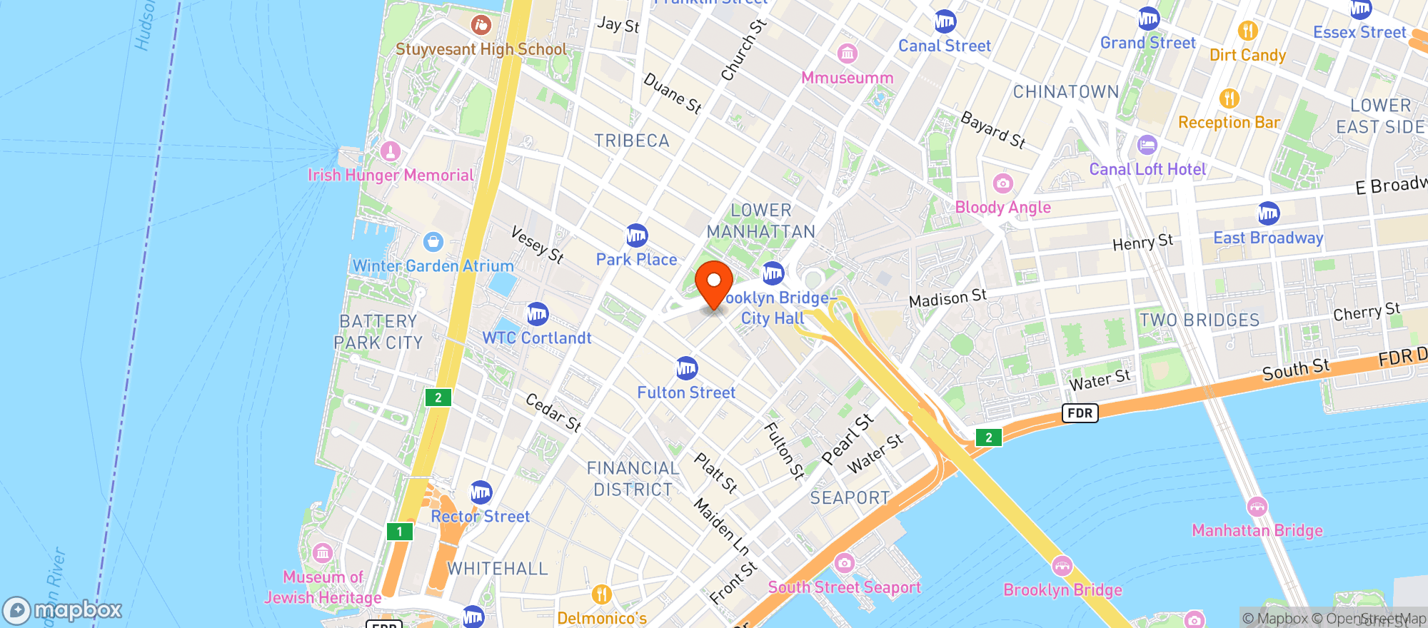 Map showing Thompson Htl Ll; Craft Be
