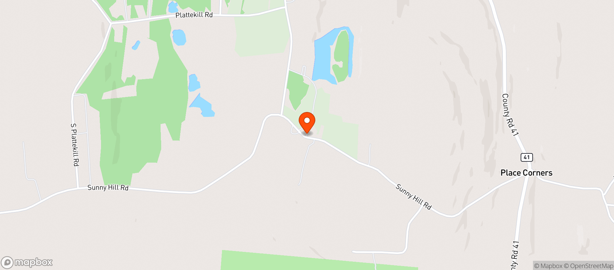 Map showing Sunnyhill Resort Golf Club