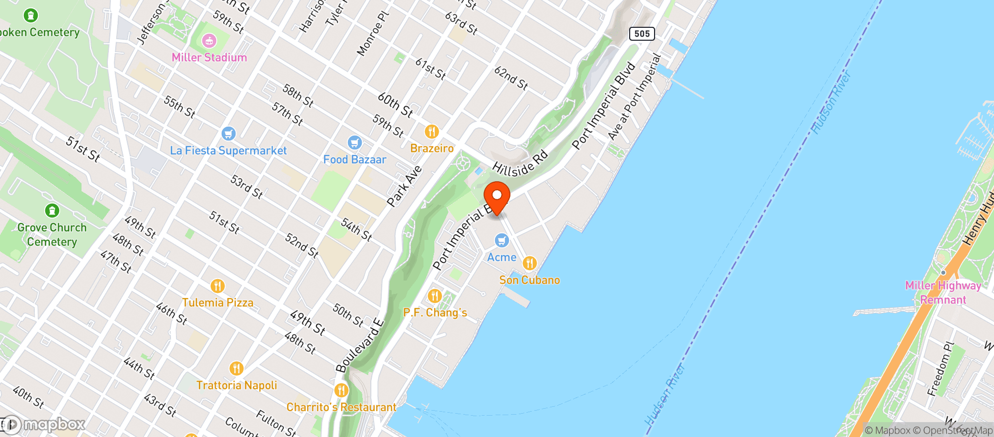 Map showing Giannone Wine & Liquor Co