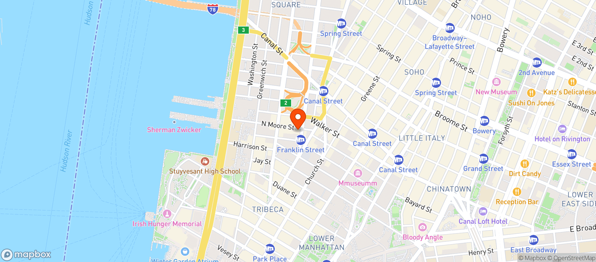 Map showing Walker's