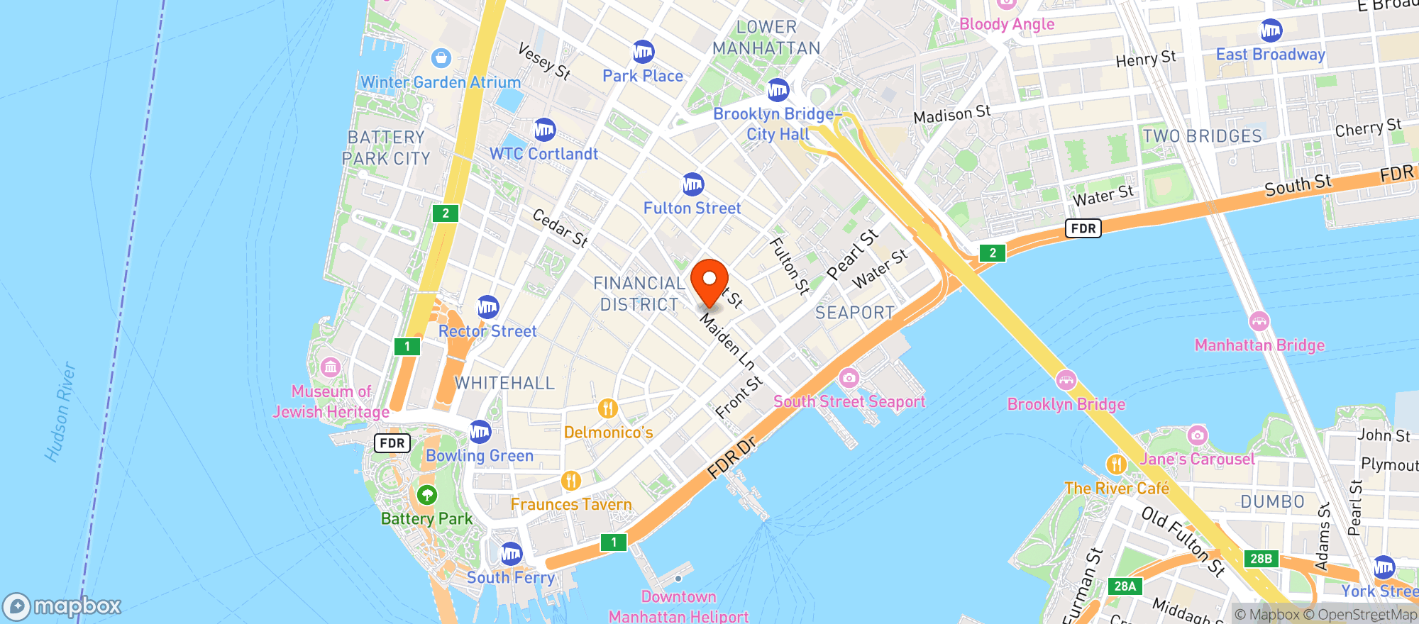 Map showing Harrys Italian