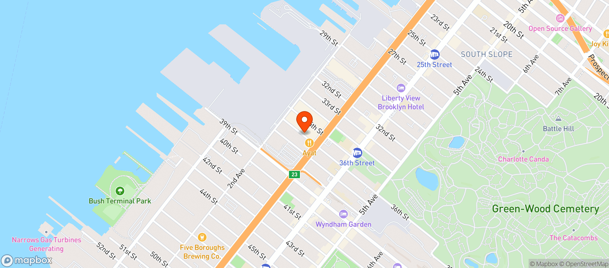 Map showing Brooklyn Made