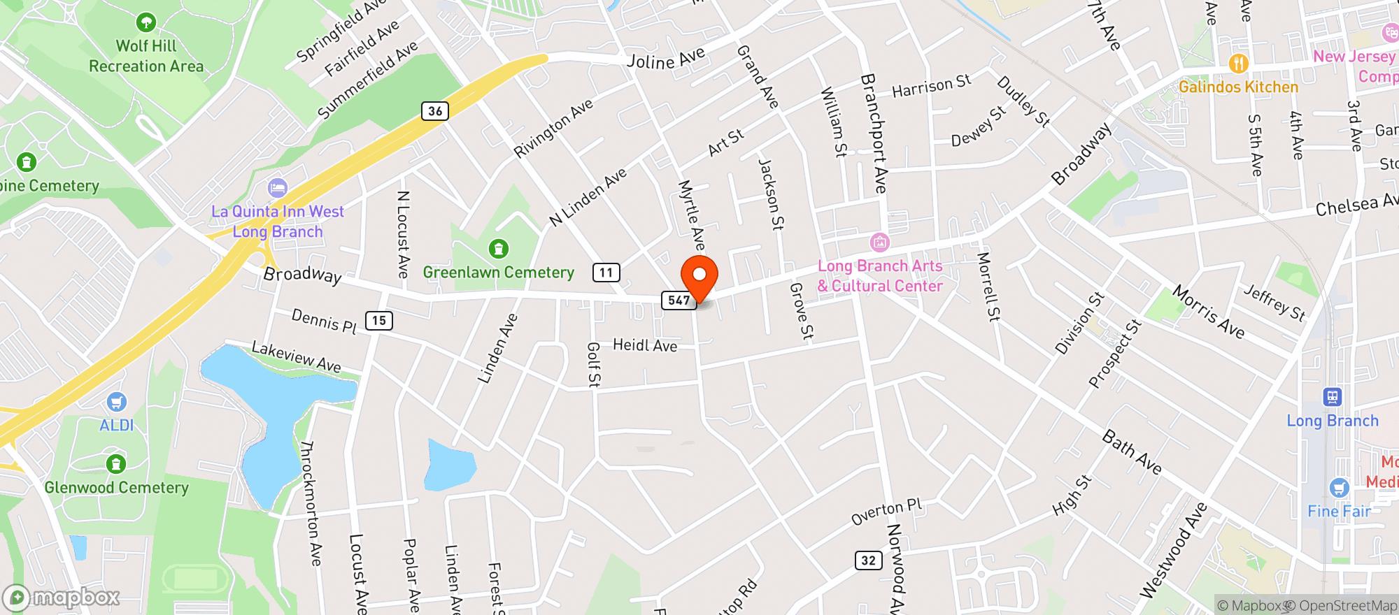 Map showing Bell Liquor