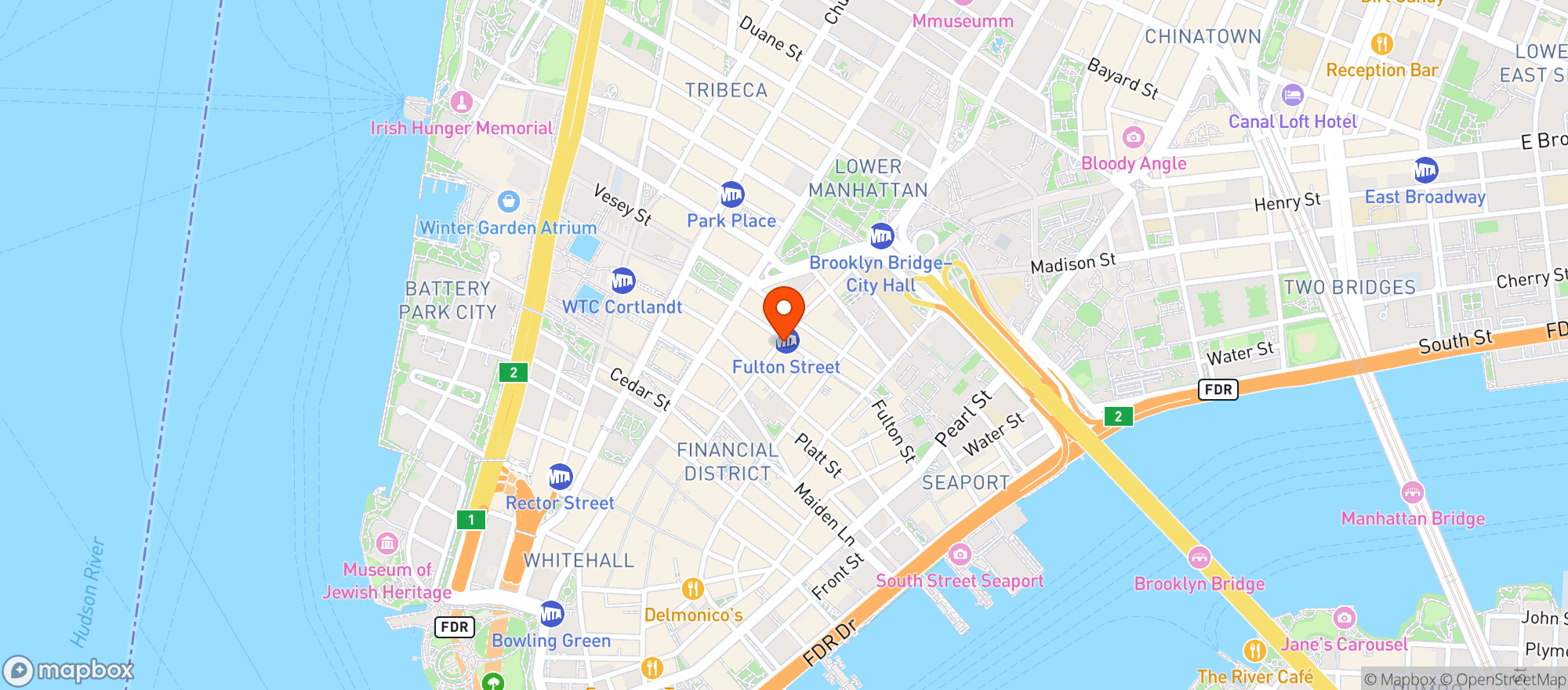 Map showing 88 Nassau Mart