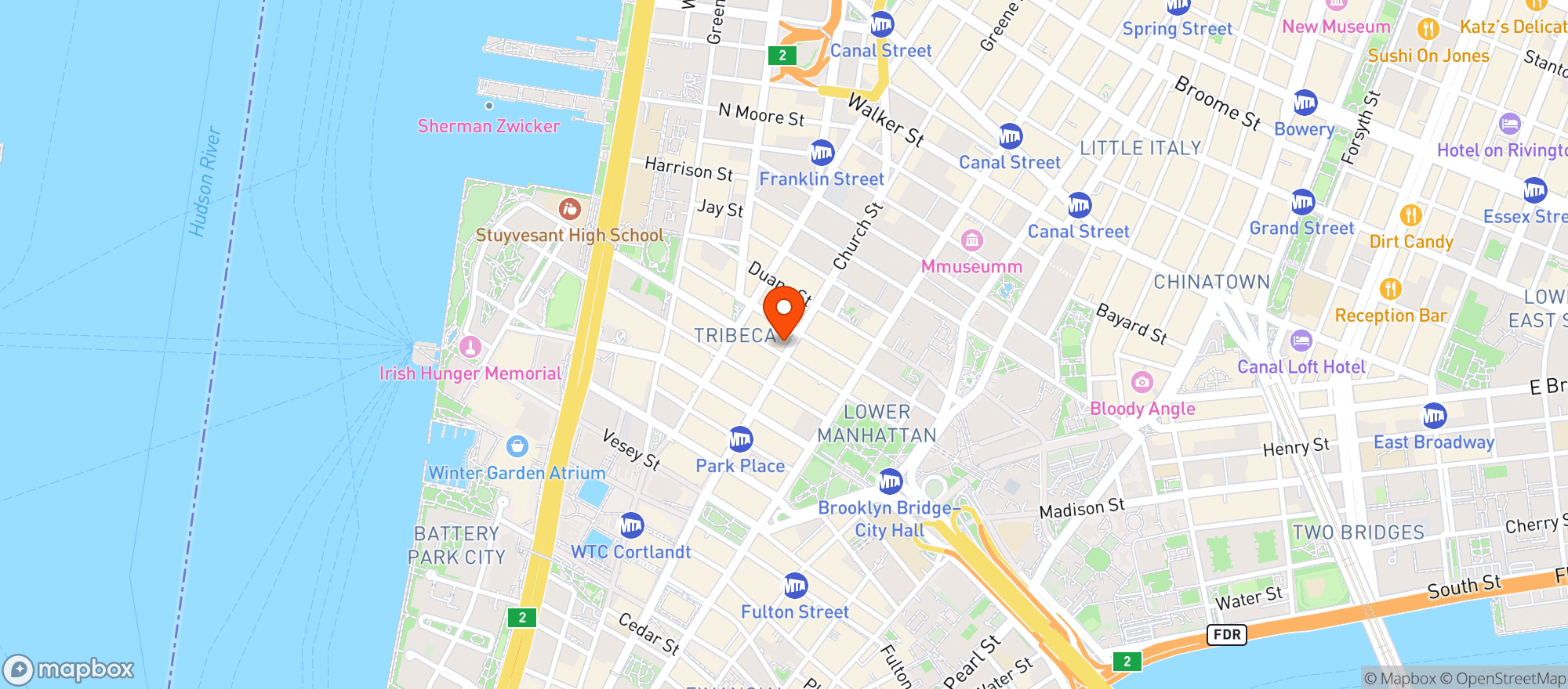Map showing Lucky One Stop