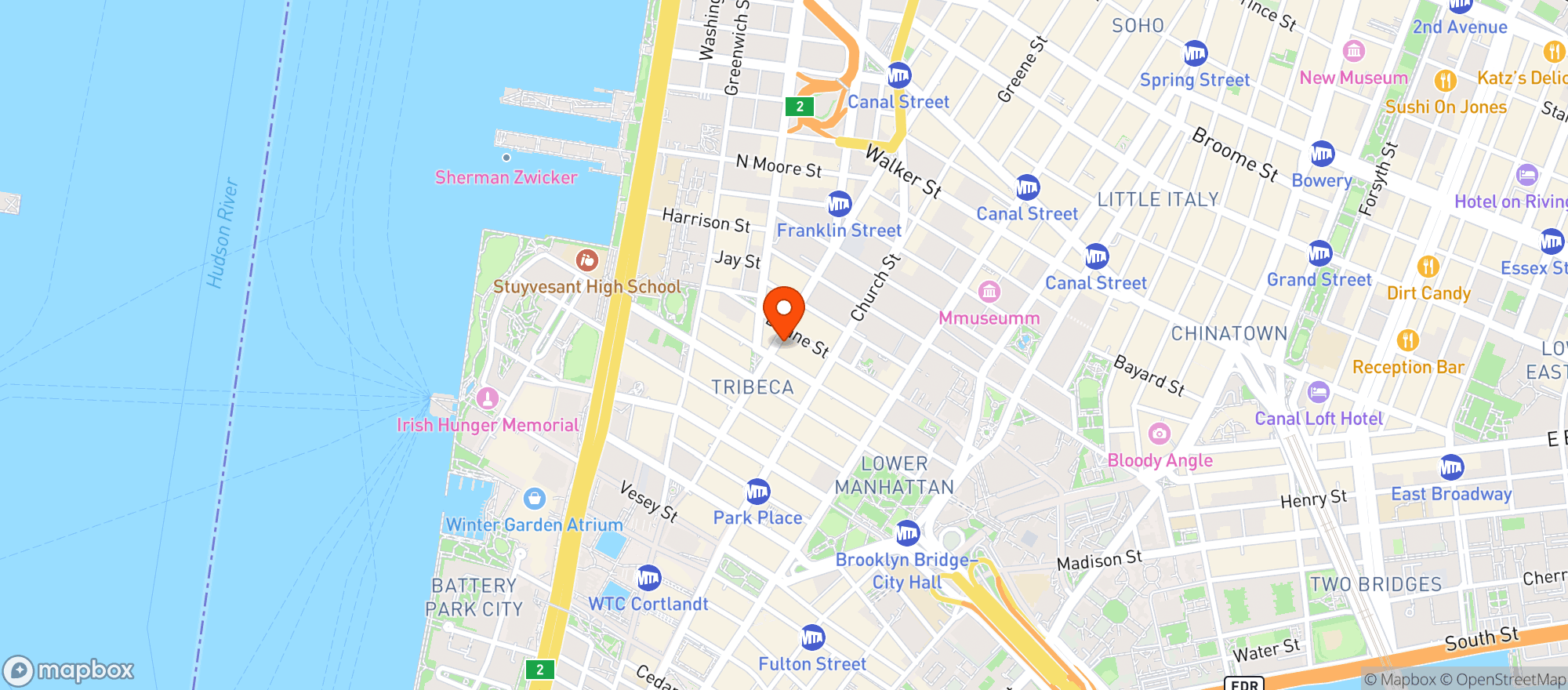 Map showing Onda Beauty