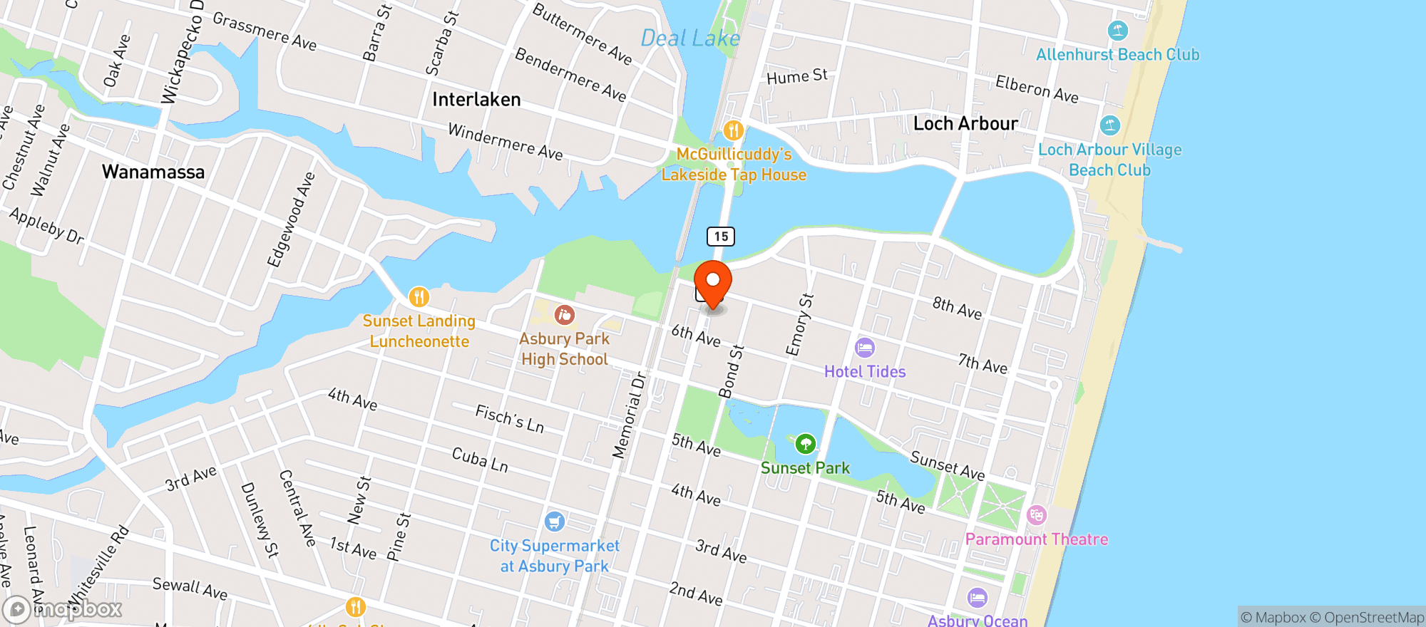 Map showing Mak On Main Liquors