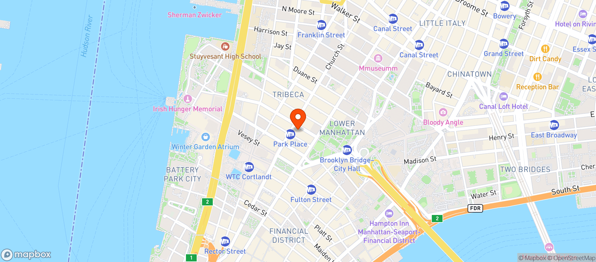 Map showing Brickyard Craft Kitchen & Beer
