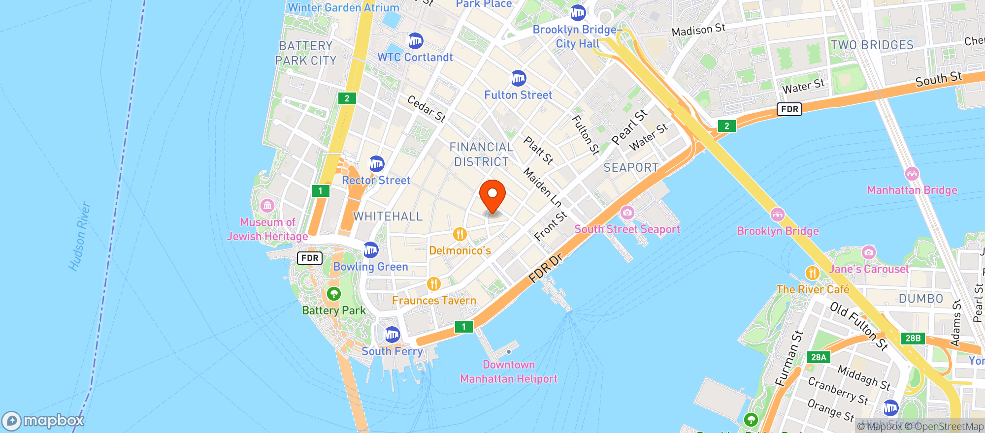 Map showing The Transcript