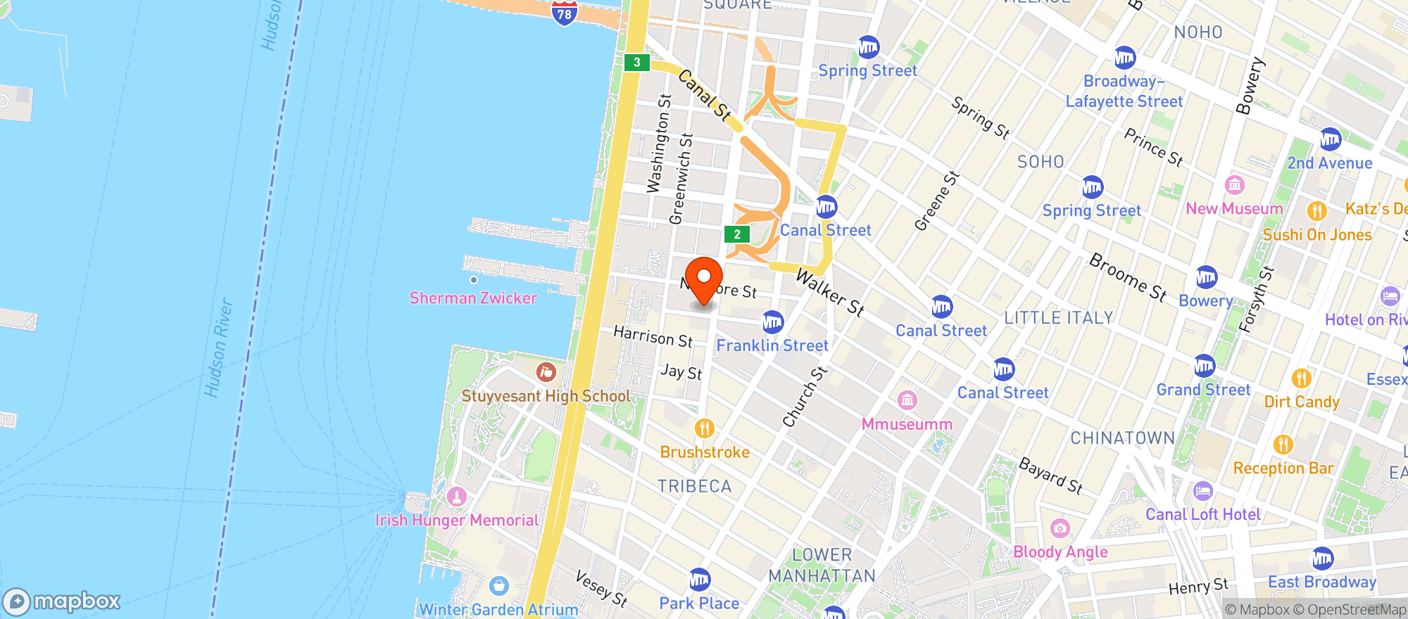 Map showing Beefbar