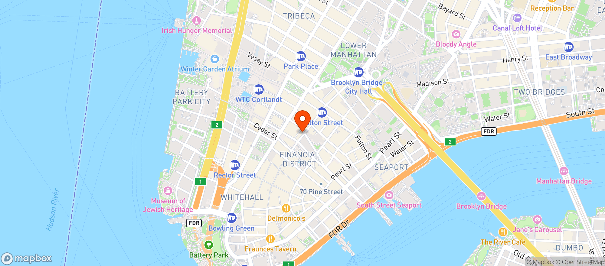 Map showing Millennium Smoke Shop